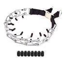 Dog Prong Collar, Adjustable Stainless Steel Training Pinch Collar for Dogs with Comfort Rubber Tips and Quick Snap Buckle Release, Dog Choke Collar for Small Medium Large Dogs